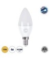 GLOBOSTAR® CANDLE 60002 Λάμπα Κεράκι E14 C37 LED 4W 376lm 260° AC 220-240V IP20 Θερμό Λευκό 2700K - Lumileds SMD Chip - Λευκό Γαλακτερό - Μ3.7 x Π3.7 x Υ10cm - 3 Χρόνια Εγγύηση